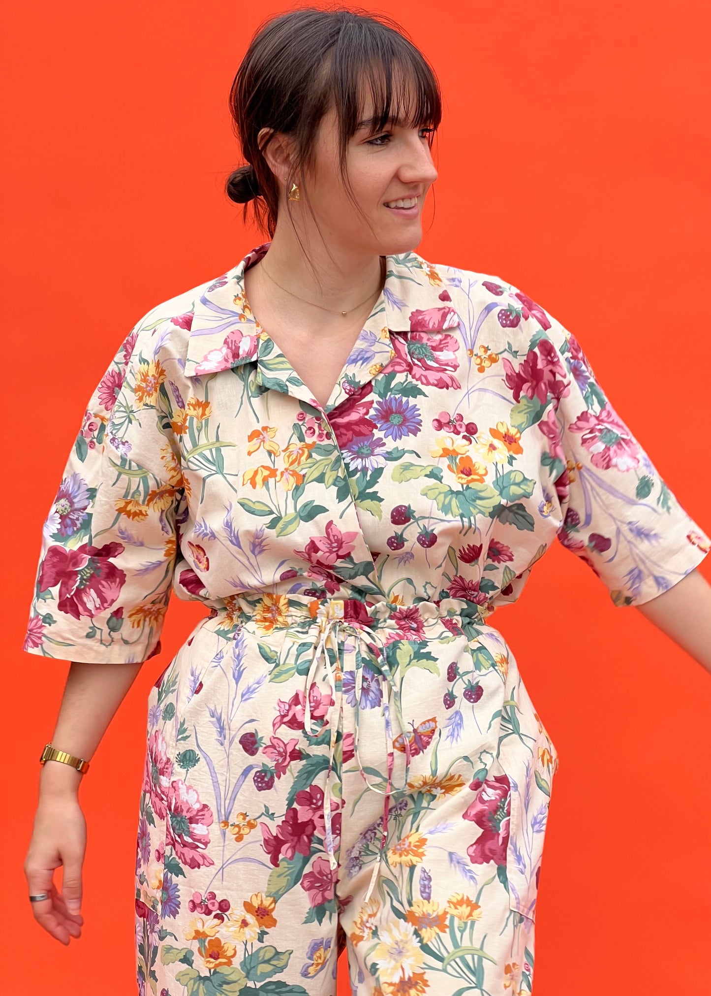 Chemisette loose fleurie