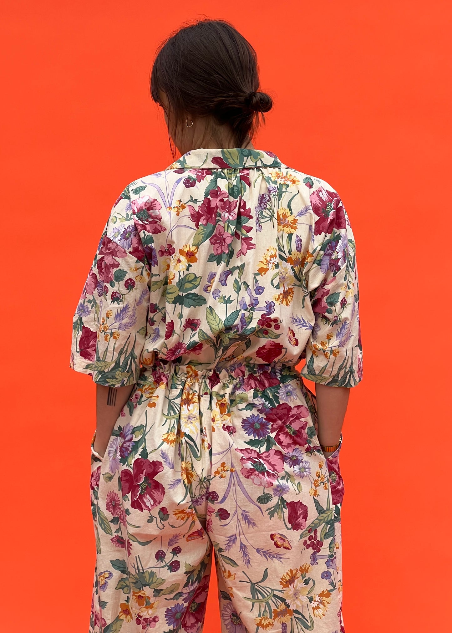 Pantalon loose fleurie