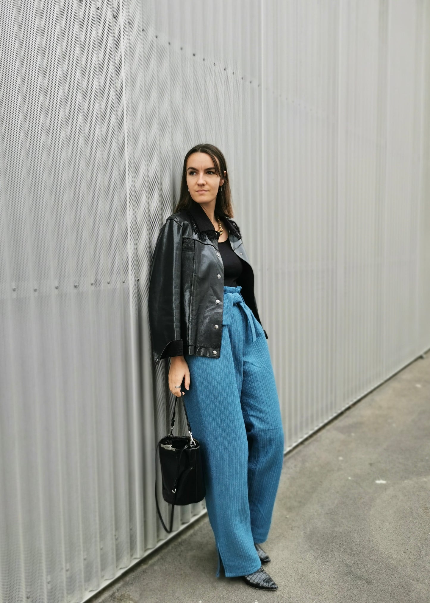 Pantalon à plis