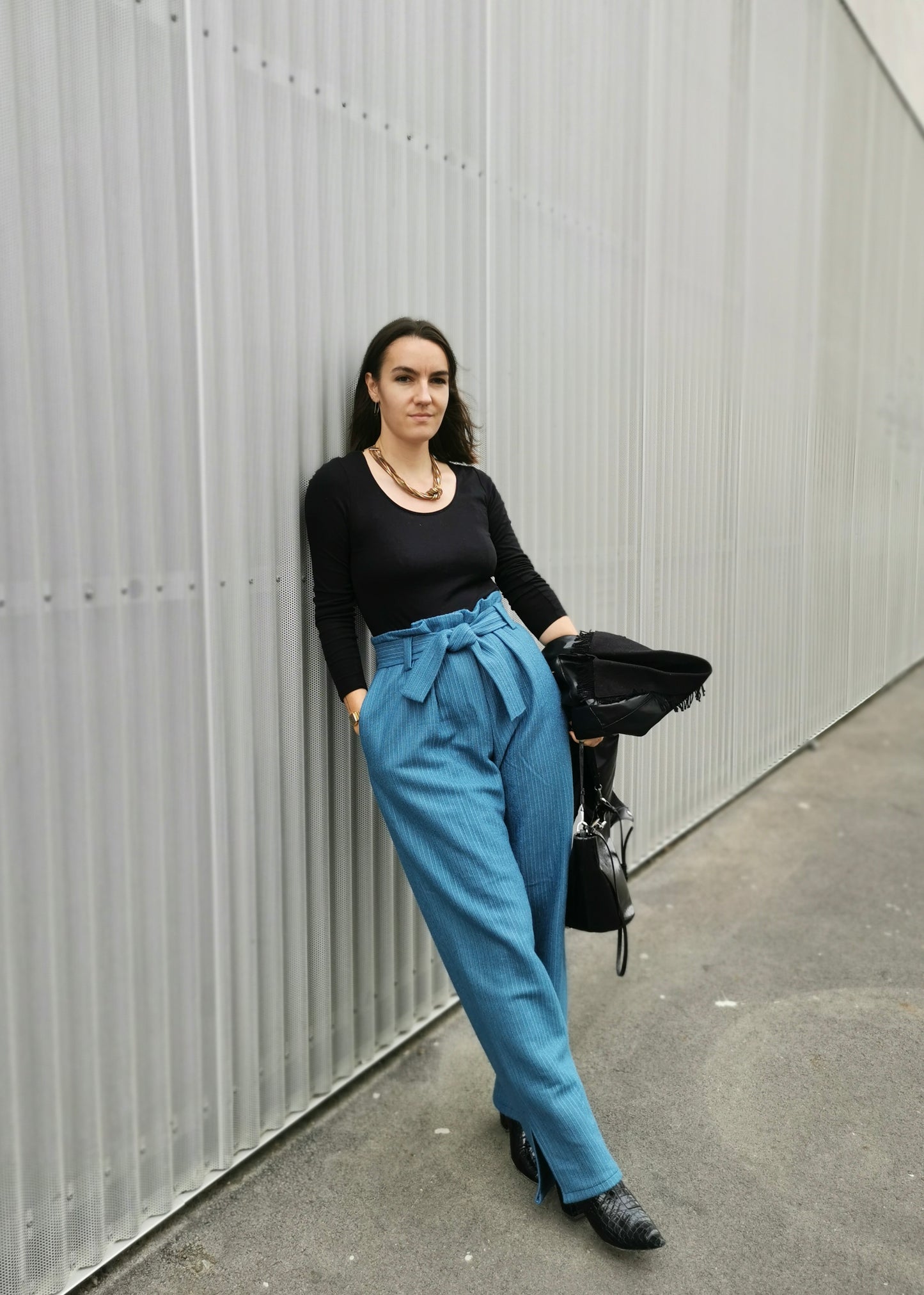 Pantalon à plis