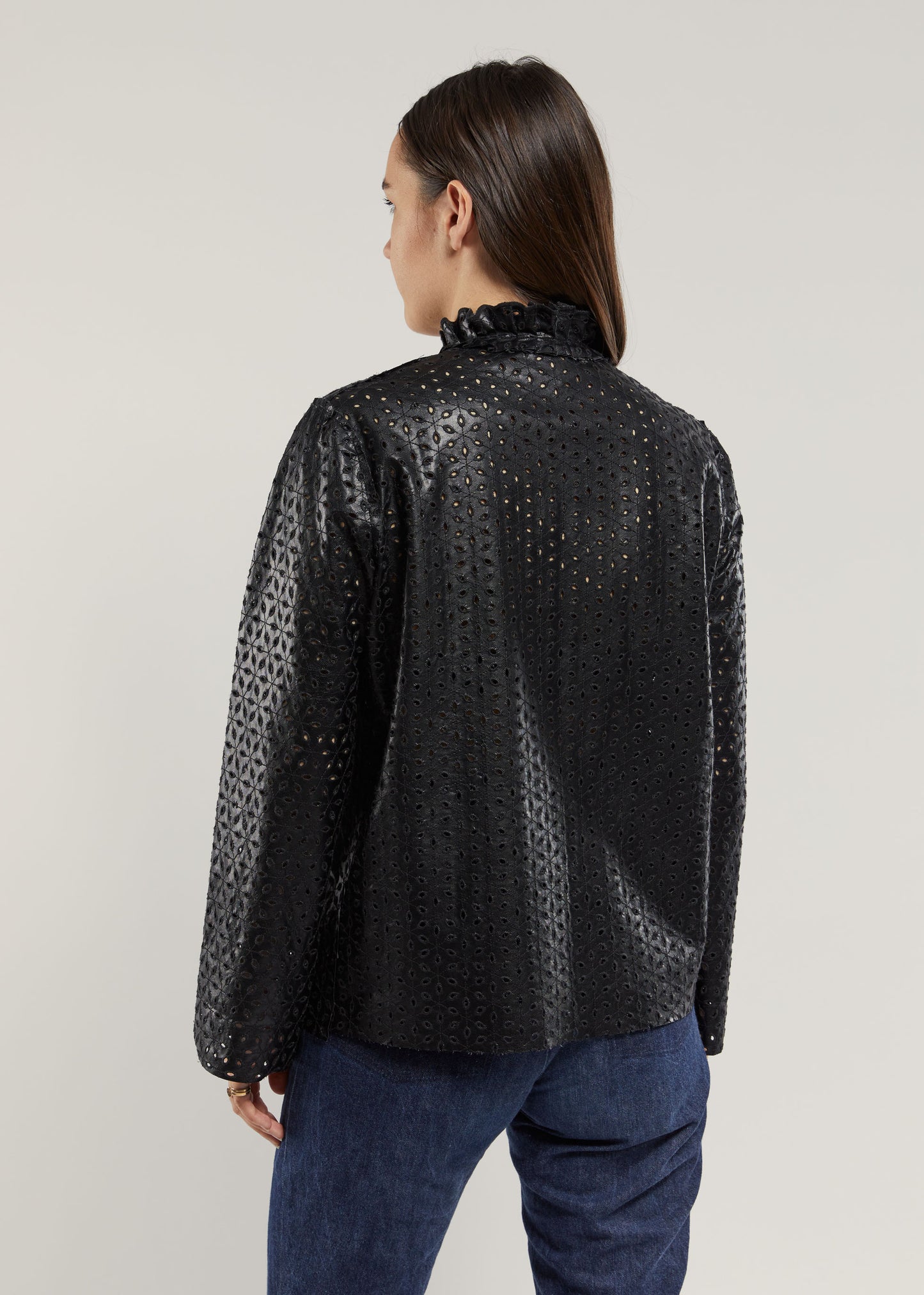 Chemisier en simili cuir