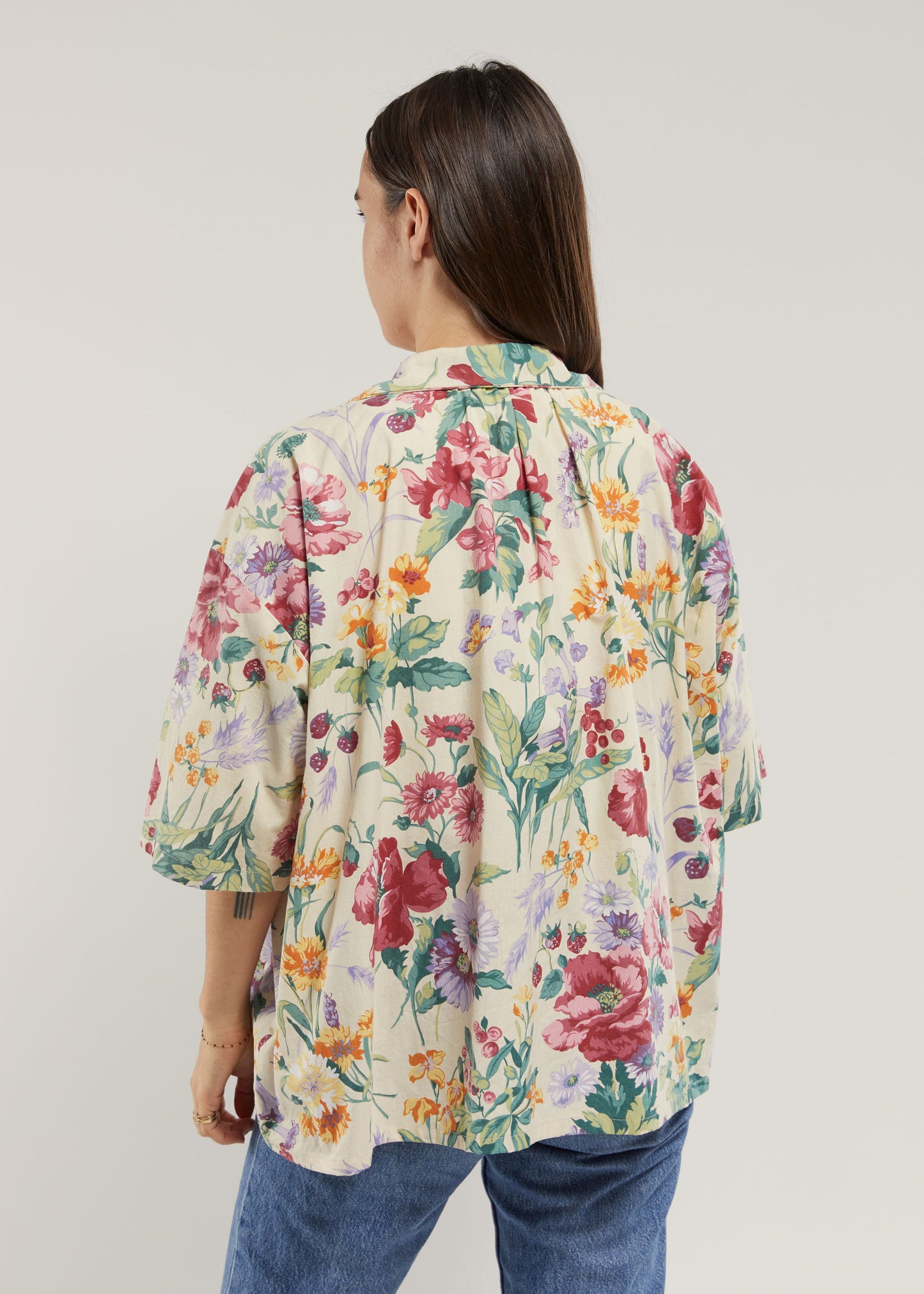 Chemisette loose fleurie