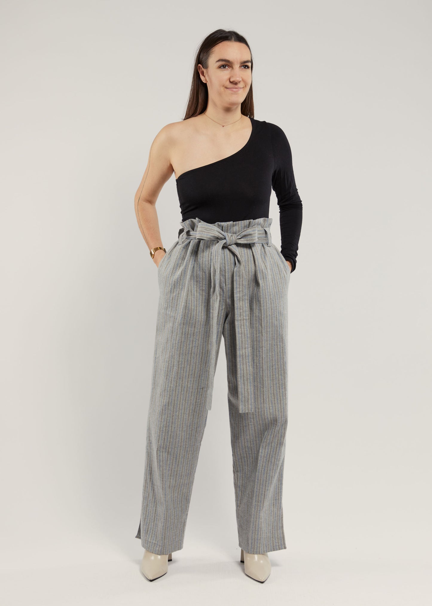 Pantalon à plis