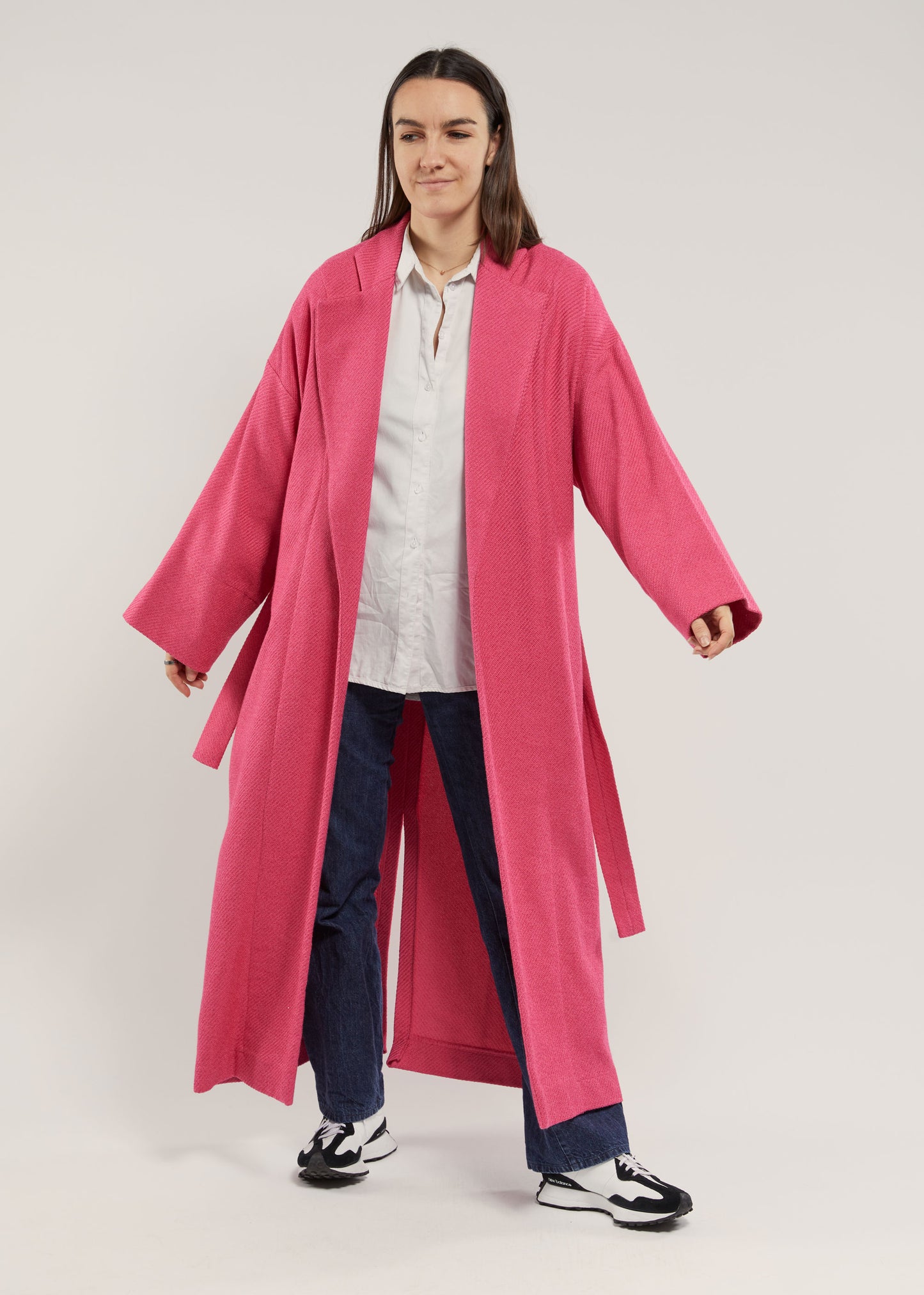 Manteau style tailleur rose